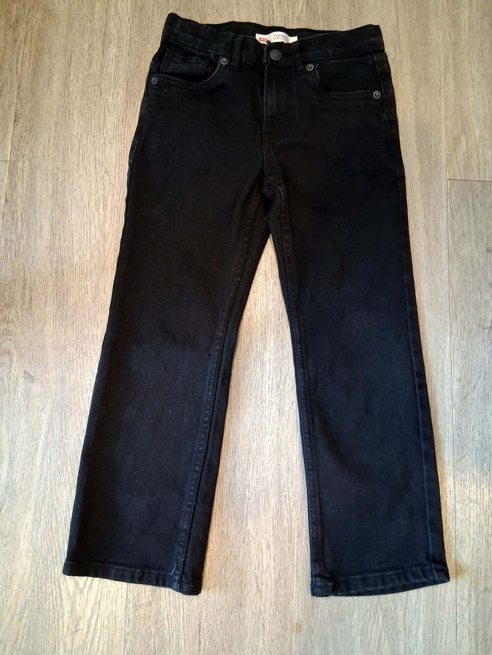 Levi's 514 Straight Jeans Size 6 Reg Black Denim